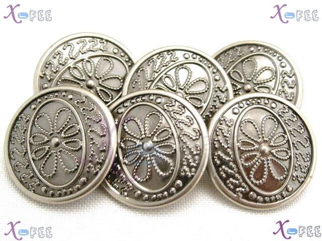 nkpf01181 Wholesale Lots Collectibles Sewing Fabric 6pcs Flower 34L Costume Metal Buttons 3