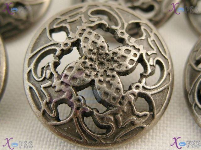 nkpf01190 New Wholesale Collectibles Sewing Fabric 6pcs Flower 32L Costume Metal Buttons 1