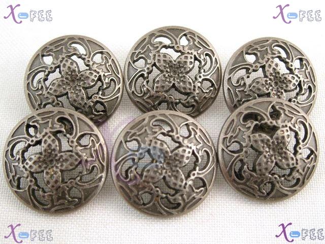 nkpf01190 New Wholesale Collectibles Sewing Fabric 6pcs Flower 32L Costume Metal Buttons 3