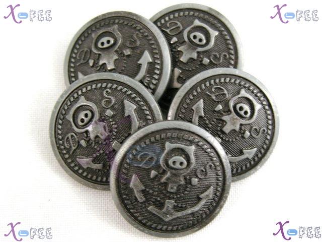 nkpf01191 High-quality Wholesale Lot 5pcs Pig Letter 40L Anchor Shank Sewing Metal Buttons 2