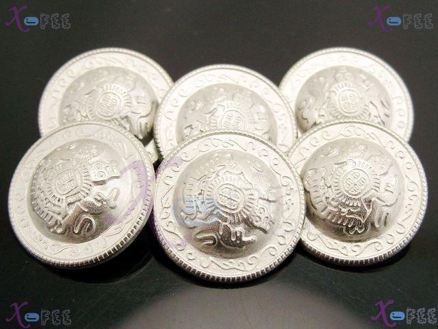 nkpf01192 36L Wholesale Collectibles Sewing Fabric 6pcs Metal Animal Silver Color Buttons 2