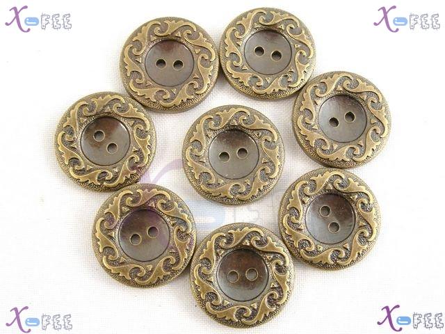 nkpf01202 Wholesale Fashion Sewing Fabric 8pcs Copper Color 40L Pattern Costume Buttons 2
