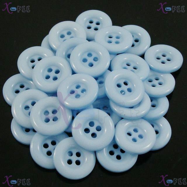nkpf01221 New Design LightSkyBlue Wholesale Lots 30PCS 28L Blue Four Holes Resin Buttons 3