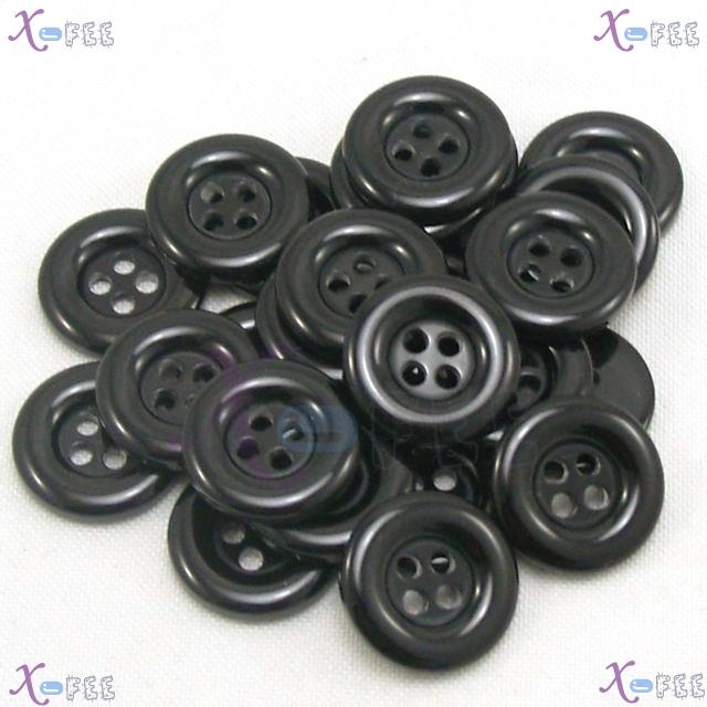 nkpf01228 Wholesale Crafts Sewing Fabric Textile Lots 30pcs Black 28L Resin Suit Buttons 3