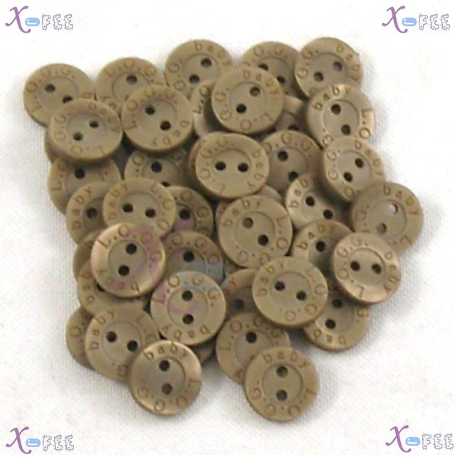 nkpf01277 Hot 100pcs Crafts Sewing Fabric Textile Fashion 16L Costume Brown Resin Button 2