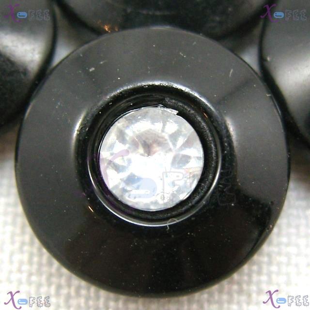 nkpf01278 Wholesale 48pcs 20L Sewing Notions Costume Crystal Black Resin Textile Buttons 1