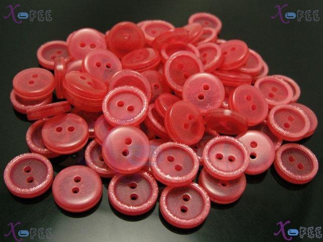 nkpf01284 Wholesale Lots 20L 50pcs Sewing & Fabric Red Transparent Silver Costume Buttons 1