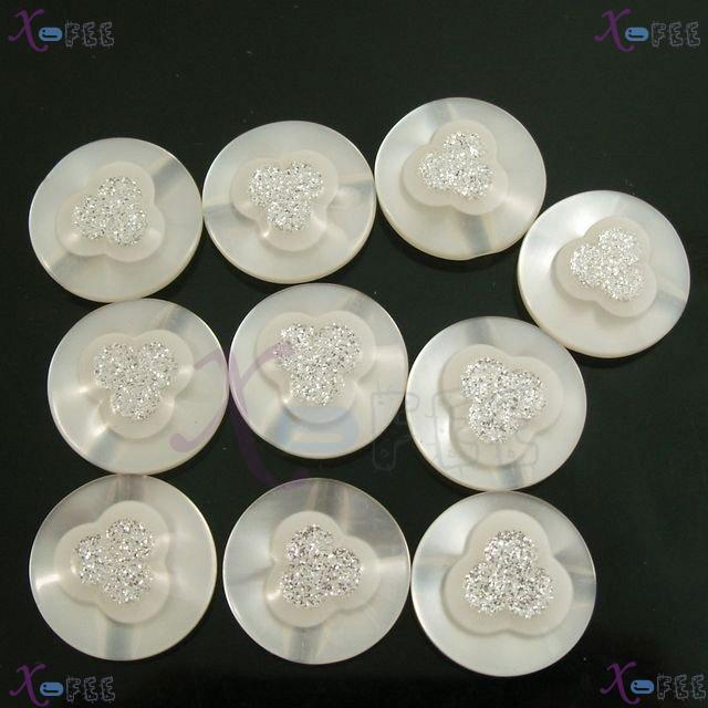 nkpf01305 Fashionable Wholesale 34L White 10pcs Costume Silver Resin Sewing China Buttons 3