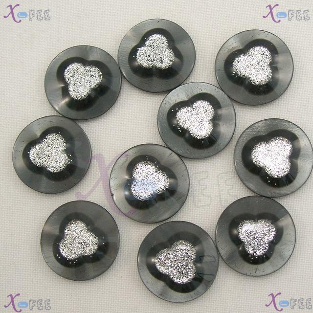 nkpf01325 Crafts Wholesale Fashion 10pcs Silver Sewing & Fabric 34L Custume Resin Buttons 3