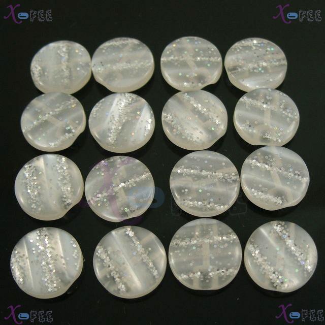 nkpf01341 Wholesale White Crafts Sewing Fabric 16 PCS 21L White Costume Resin Buttons 3