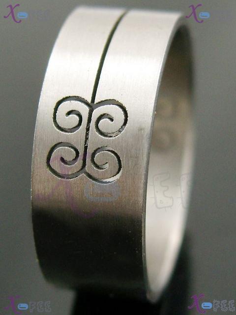nrjz00044 Collection Fashion Jewelry Smooth Simple Flower Stainless Steel China Men's Ring 2