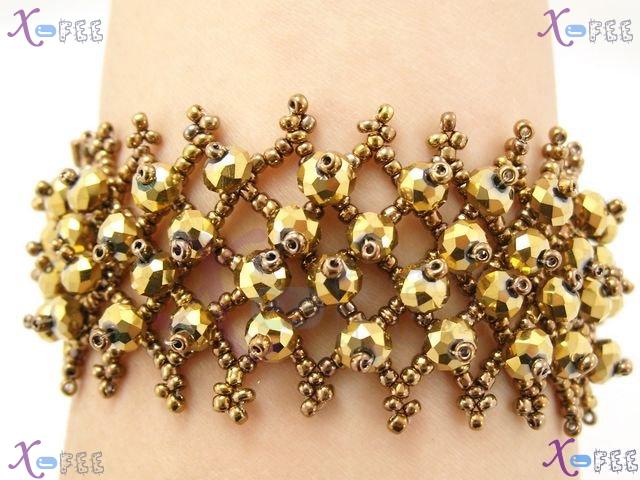 sl00584 Metal Color Fashion Jewelry Craft Woven Glaze Handmade Prom Princess Bracelet 1