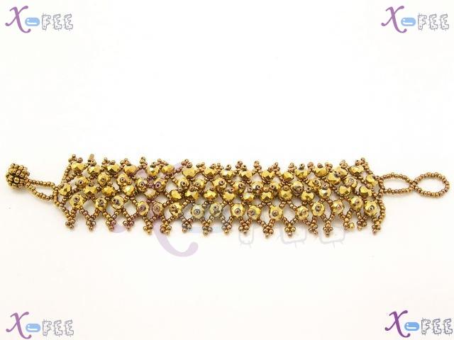 sl00584 Metal Color Fashion Jewelry Craft Woven Glaze Handmade Prom Princess Bracelet 4