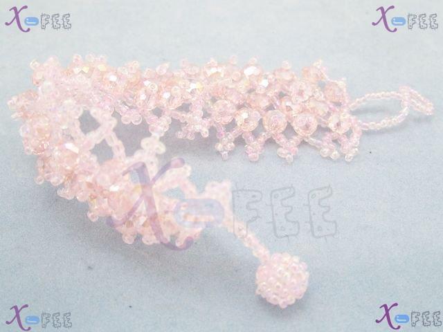 sl00587 Pink Fashion Jewelry Collection Handmade Tennis Glaze Prom Princess Bracelet 2