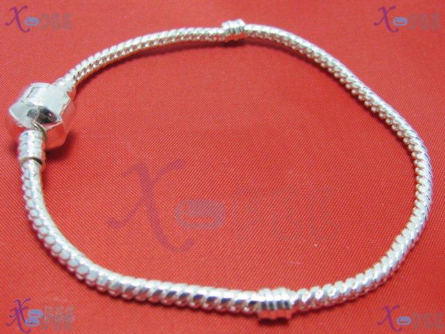 sl00600 Fashion Jewelry Crafts 20CM Silver Plated Copper Snake Chain Fit Charm Bracelet 3