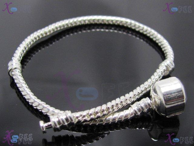 sl00600 Fashion Jewelry Crafts 20CM Silver Plated Copper Snake Chain Fit Charm Bracelet 4