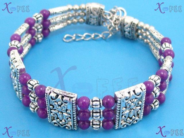sz00247 Collection Fashion Jewelry Ethnic Regional Tribal Purple Agate Tibet Bracelet 3