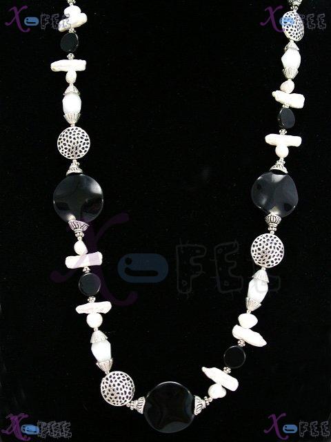 tsxl00336 New Tibet Collection Fashion Jewelry Ornament Onyx Pearl Agate Handmade Necklace 1