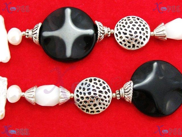 tsxl00336 New Tibet Collection Fashion Jewelry Ornament Onyx Pearl Agate Handmade Necklace 3