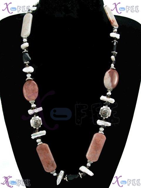 tsxl00480 Fancy Collection Fashion Jewelry Ornament Woman Tibet Agate Shell Pearl Necklace 1