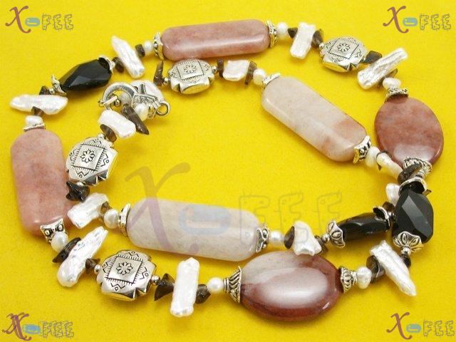 tsxl00480 Fancy Collection Fashion Jewelry Ornament Woman Tibet Agate Shell Pearl Necklace 2