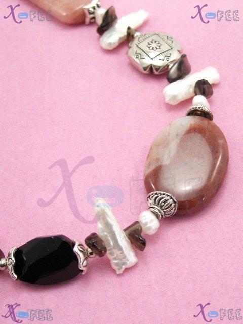 tsxl00480 Fancy Collection Fashion Jewelry Ornament Woman Tibet Agate Shell Pearl Necklace 3