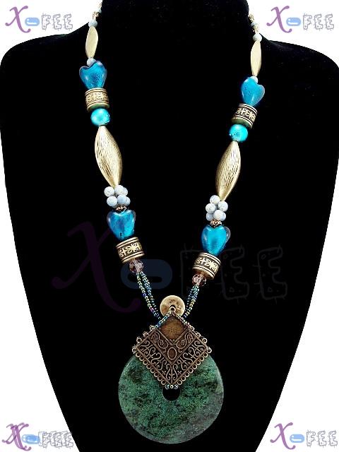 tsxl00501 Tibet Collection Fashion Jewelry Ornament Ethnic Color Glaze Turquoise Necklace 1