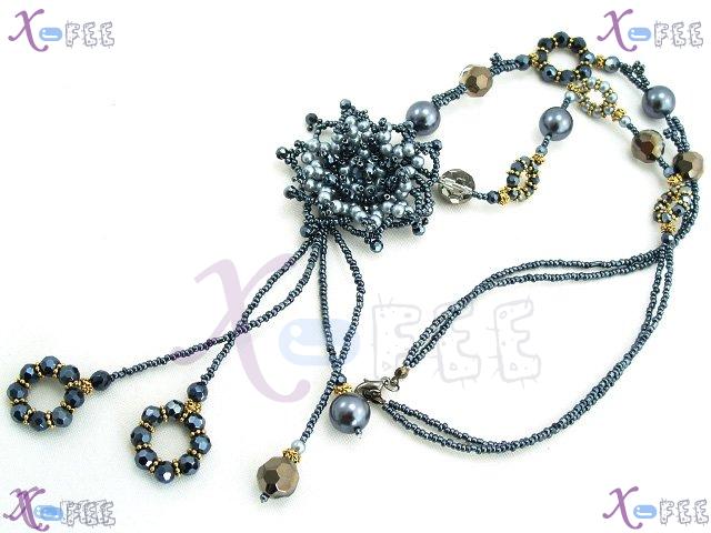 tsxl00551 Collection Fashion Jewelry Ornament Faux Crystal Pearl Copper Glaze Necklace 3