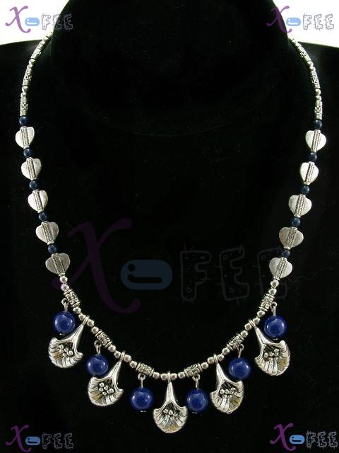 tsxl00748 NEW Tibet Fashion Jewelry Bell-mouthed Flower Lapis Lazuli Tibet Charm Necklace 1