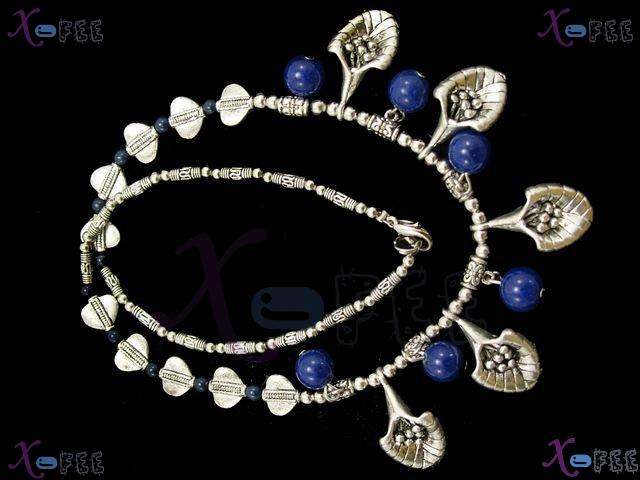 tsxl00748 NEW Tibet Fashion Jewelry Bell-mouthed Flower Lapis Lazuli Tibet Charm Necklace 4