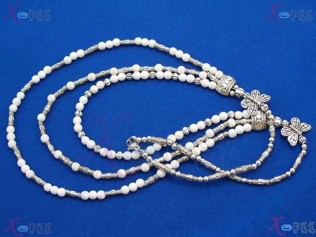 tsxl00749 Woman NEW Tibetan Silver Fashion Jewelry White Jade Minority Tribal Necklace 4