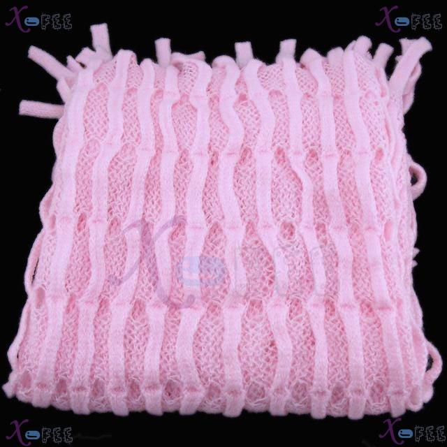wb00002 Baby Pink Soft Noodle Style Winter Warm Fashion Wool Acrylic Neck Warmer Scarf 1