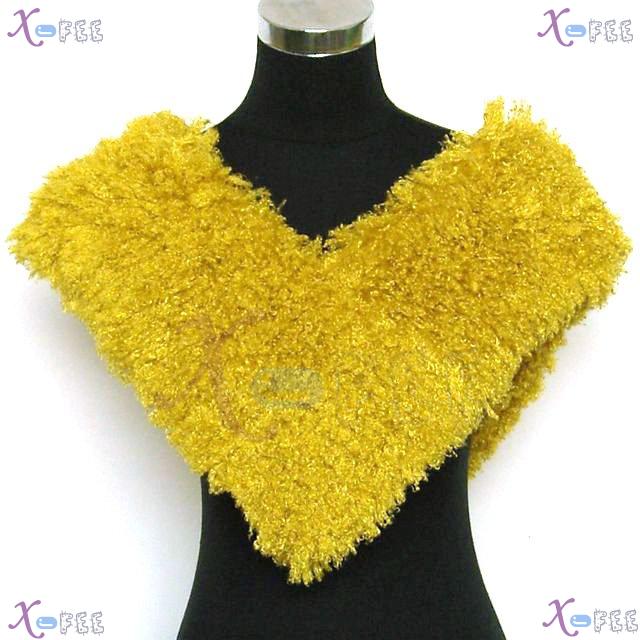 wb00022 NEW Fashion Woman Yellow Triangle Soft Plush Winter New Collar Neck Warmer Scarf 1