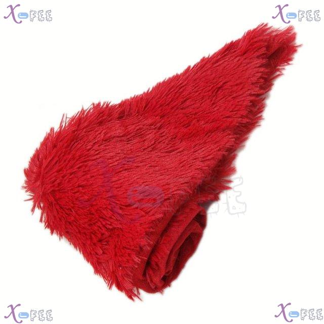 wb00023 Fashion Woman Red Lined Triangle Soft Plush Winter Neck Warmer Scarf Shawl Wrap 4