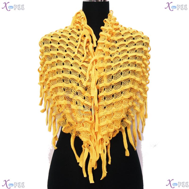 wb00033 NEW Soft Noodle Style Winter Warm Fashion Wool Acrylic Neck Warmer Yellow Scarf 1