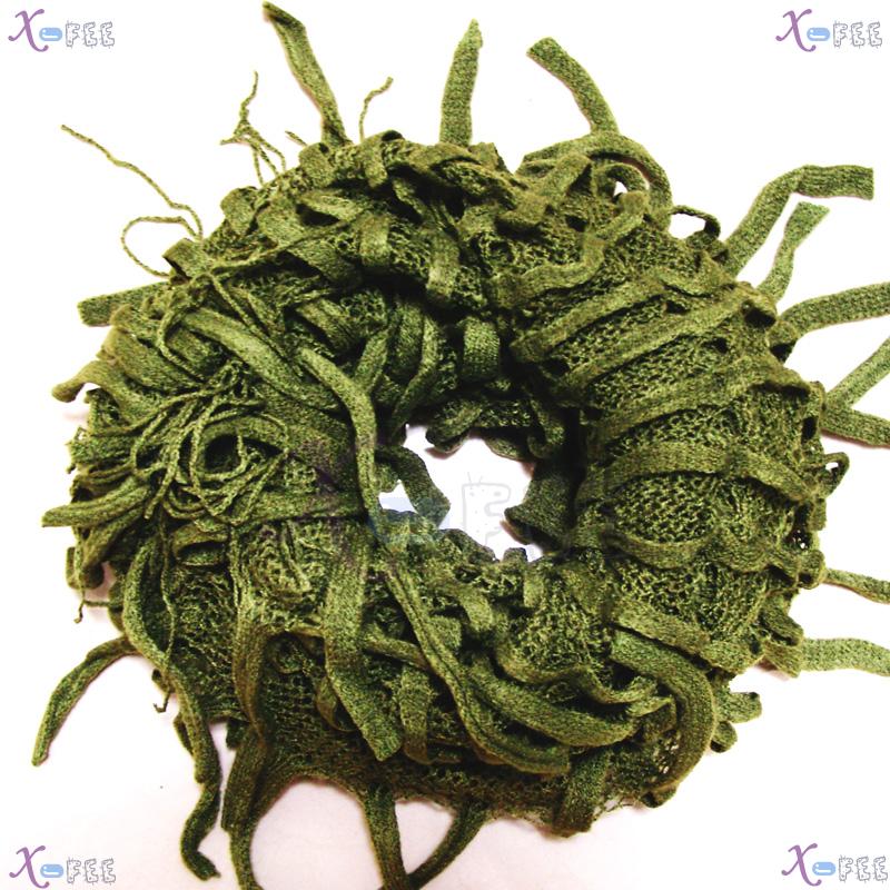 wb00038 NEW Soft Noodle Style Winter Warm Fashion Wool Acrylic Neck Warmer Green Scarf 4