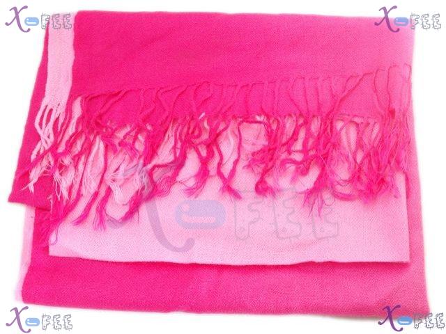 wjpj00410 Fashion Woman Accessories Gradual Change Pink Pashmina Winter Shawl Scarf Wrap 3