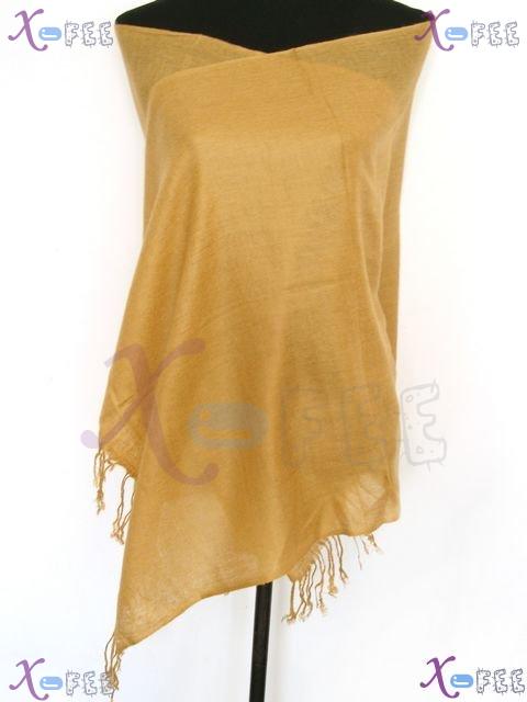 wjpj00437 Fashion Woman Clothing Accessory Decoration SandyBrown Pashmina Shawl Scarf Wrap 3