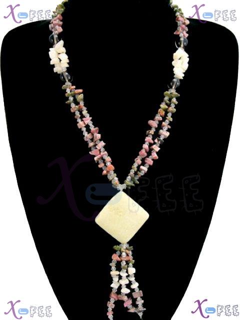xl00451 New Prom Fashion Jewelry Collection Ethnic Jasper Glaze Marble Long Necklace 1