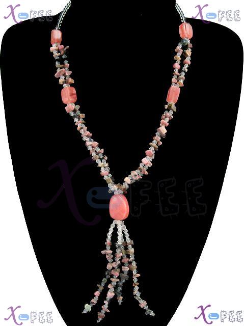 xl00476 Mode Fashion Jewelry Ornament Combine Agate Carnelian Glaze Jasper Long Necklace 1