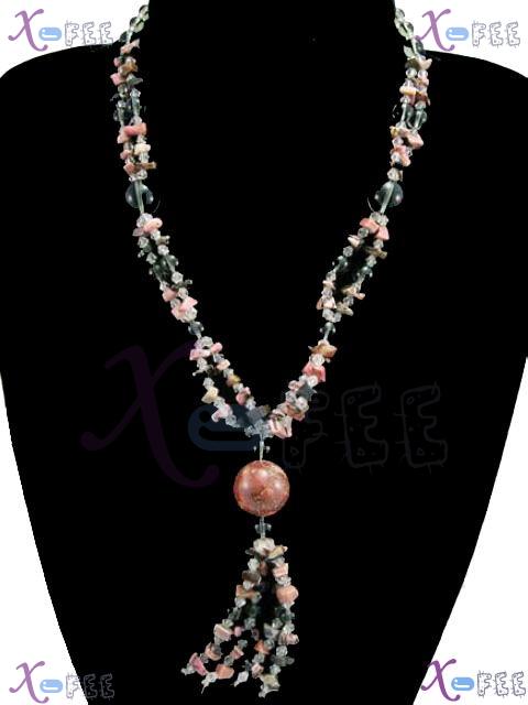 xl00506 New Prom Princess Fashion Jewelry Ornament Jasper Agate Glaze Crystal Necklace 1