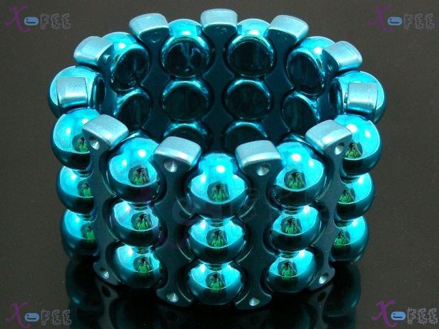 yklb00017 Hot Skyblue Collection Woman Fashion Jewelry Acryl Beads Spacer Stretch Bracelet 4