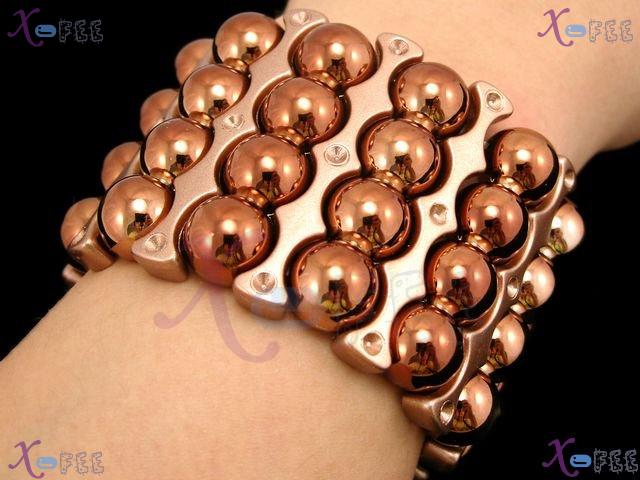 yklb00018 New Collection Woman Fashion Jewelry Brown Acryl Beads Spacer Stretch Bracelet 1
