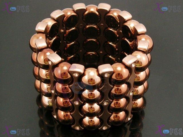 yklb00018 New Collection Woman Fashion Jewelry Brown Acryl Beads Spacer Stretch Bracelet 3