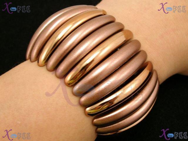 yklb00049 Brown Ornament Woman Fashion Jewelry Acryl Metropolis Crescent Stretch Bracelet 3