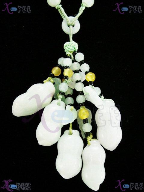 bzjx00052 New Carved Jade Peanut Handmade Jewelry Necklace 2