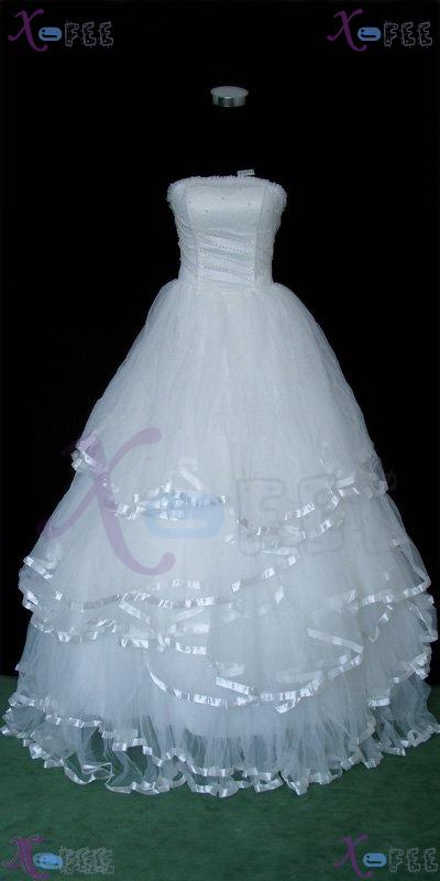 hsw00005 Strapless Bridal Custom-made Wedding Gown Wedding Dress 1