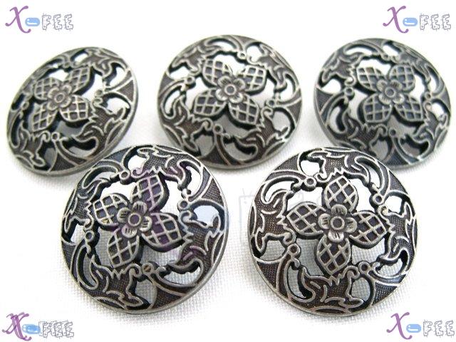 nkpf00001 New Collections Sewing Crafts 5pcs Abstraction 40L 25.4mm Metal Flower Buttons 3