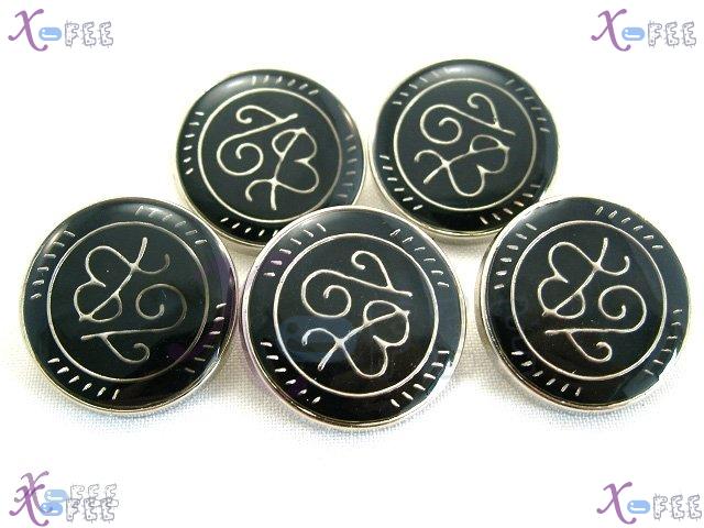 nkpf00073 Wholesale Crafts Sewing Fabric Textile 9 pcs Black 44L Collection Resin Buttons 2