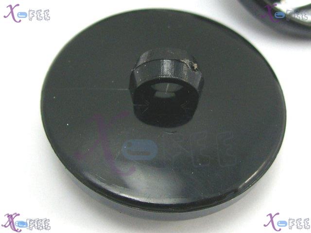 nkpf00102 Hot Wholesale 4pcs Crafts Sewing Fabric Textile Stripe Black Glass Resin Buttons 3